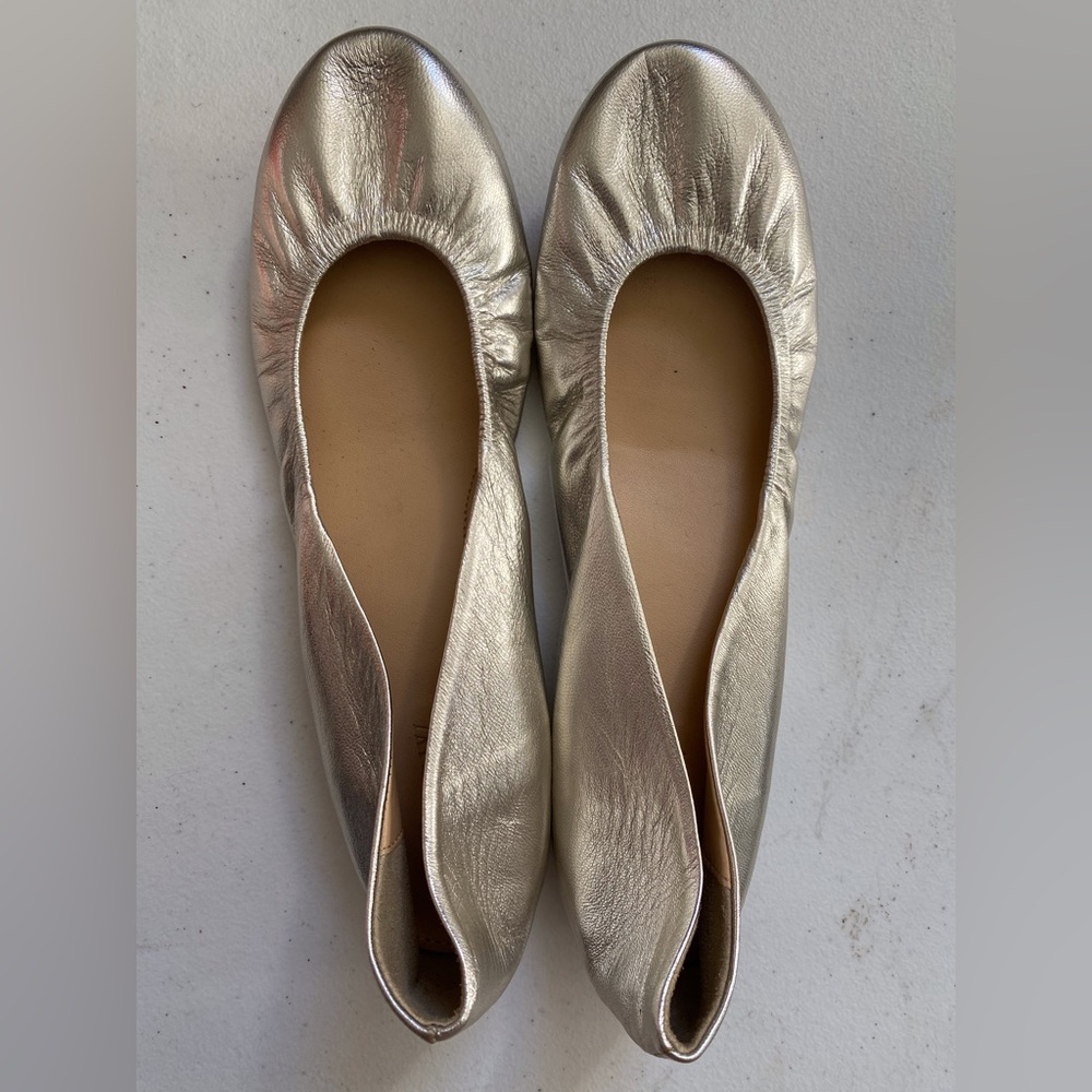 Like New J. Crew Metallic Ballet Flats